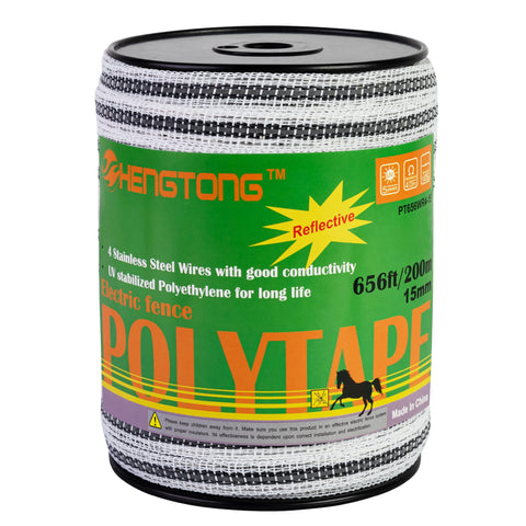 HENGTONG Upgraded fence tape with reflective strip for nighttime visibility and safety.