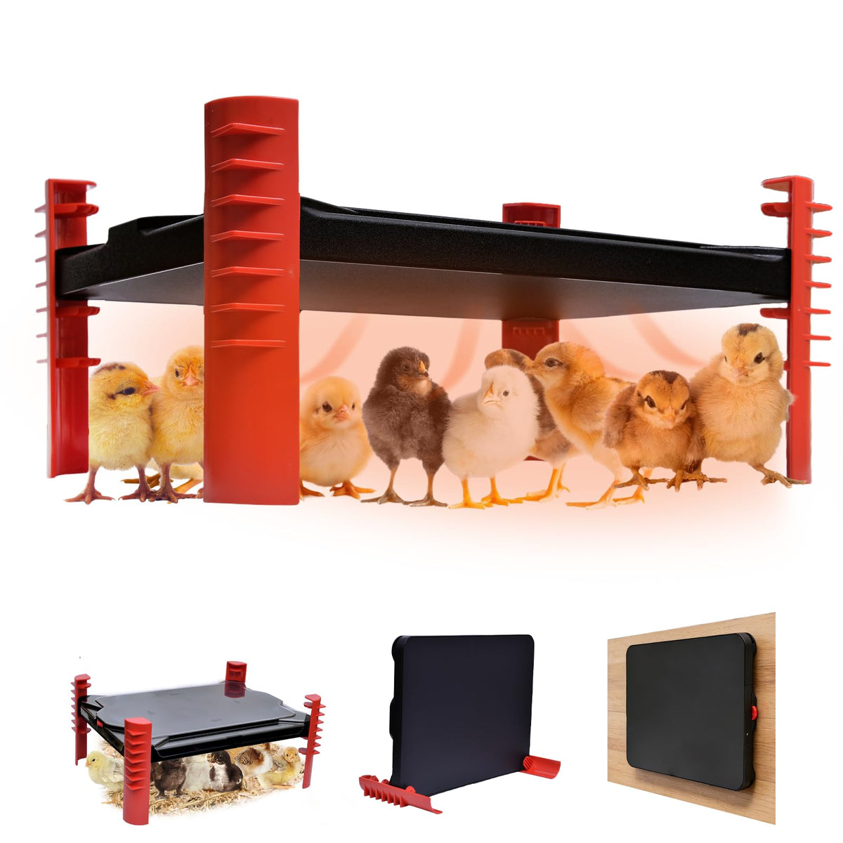 Heninhill Smart Chicken Brooder Heater front view shows compact unit for coop warmth