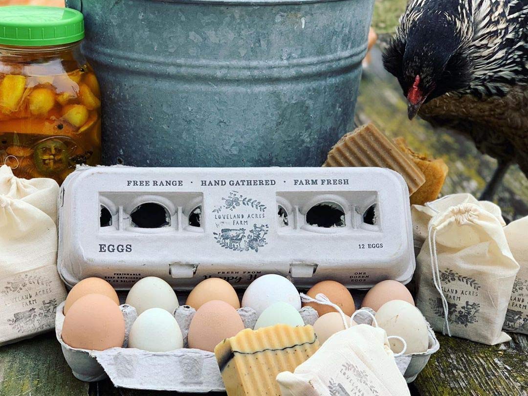 Eco-friendly kraft-style Henlay egg carton enhances display appeal.