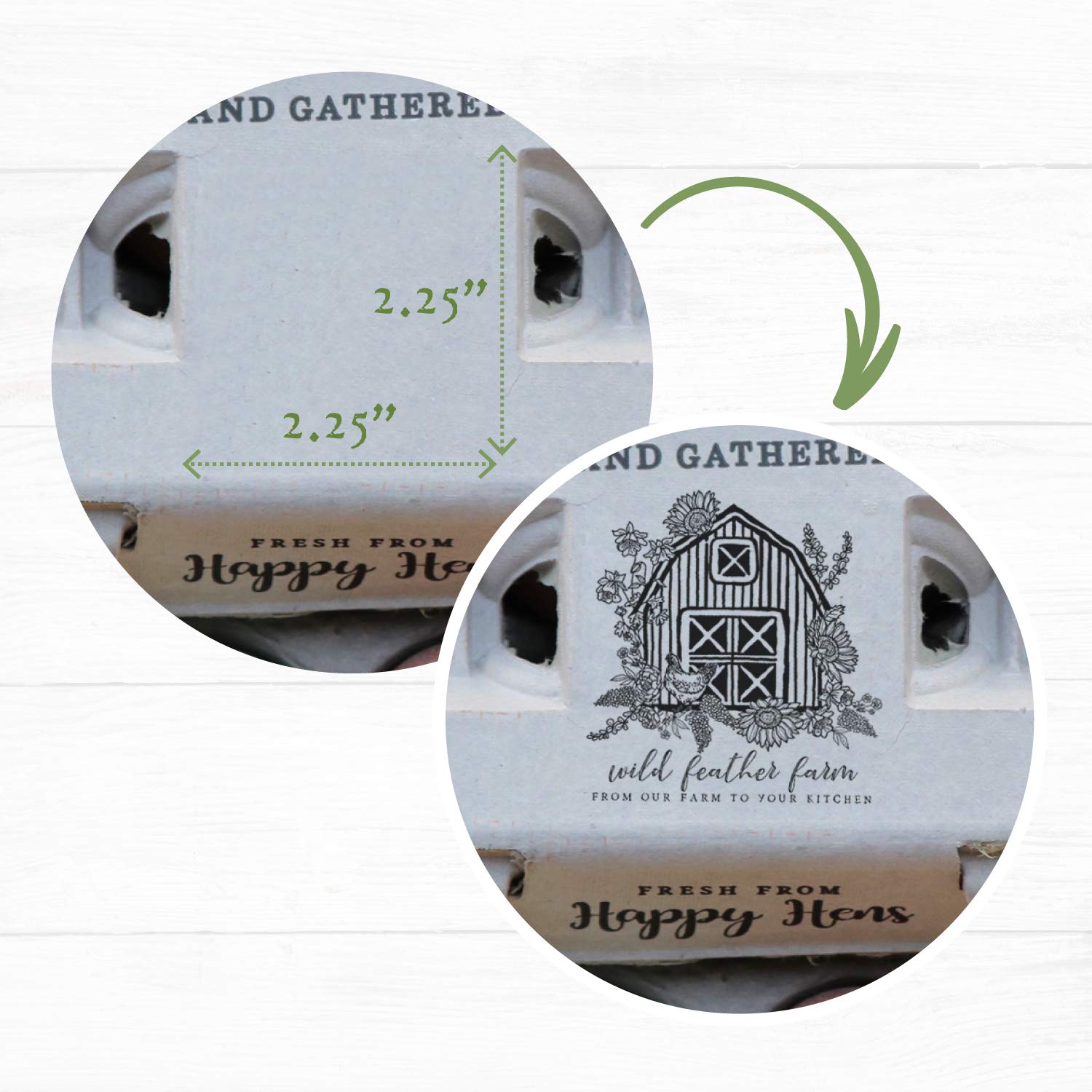 Henlay egg carton made from recycled paper cardboard with eco-friendly look.