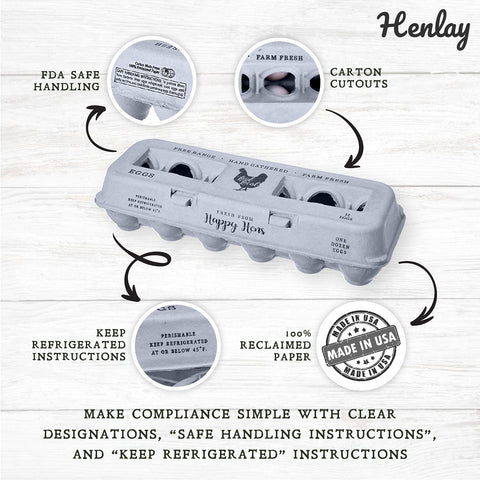 Henlay recycled paper egg carton offers eco-friendly packaging for eggs.