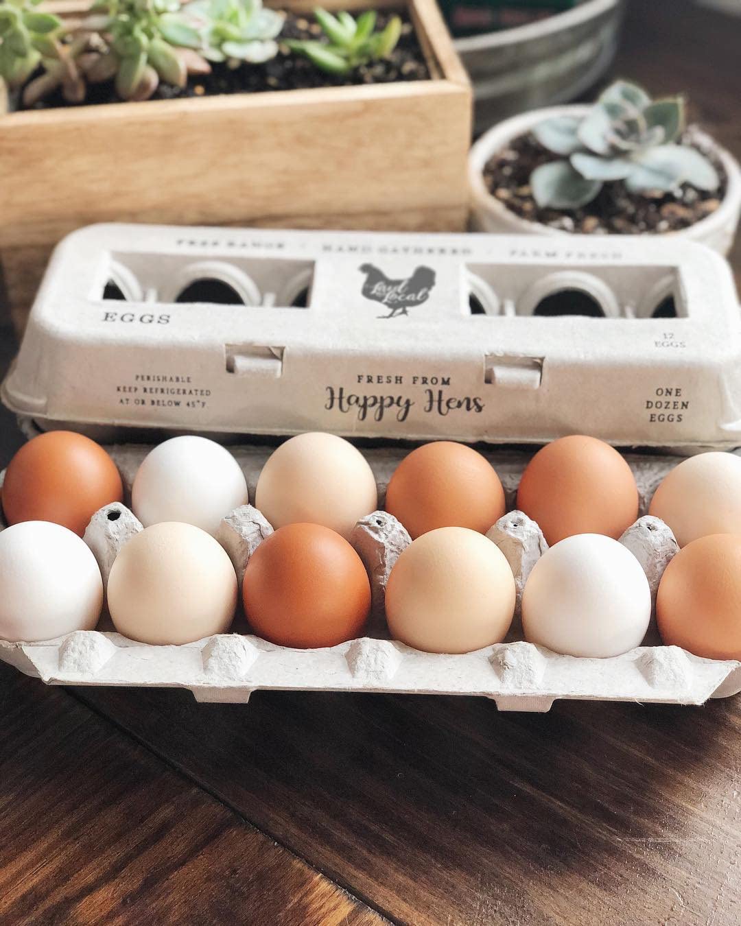 Henlay carton featuring vintage design for reusable egg storage