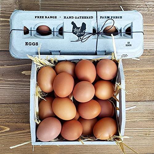 Henlay vintage farmhouse packaging enhances gift-worthy egg displays.