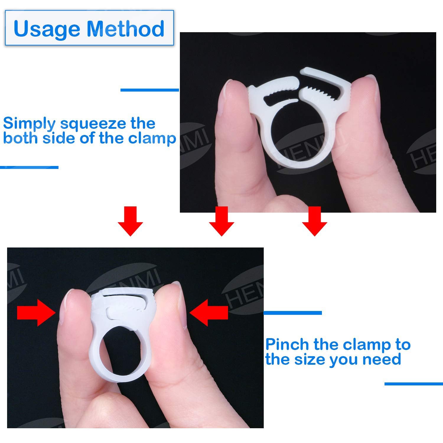 HENMI clip ensures Polaris 380 hose tail stays connected while cleaning