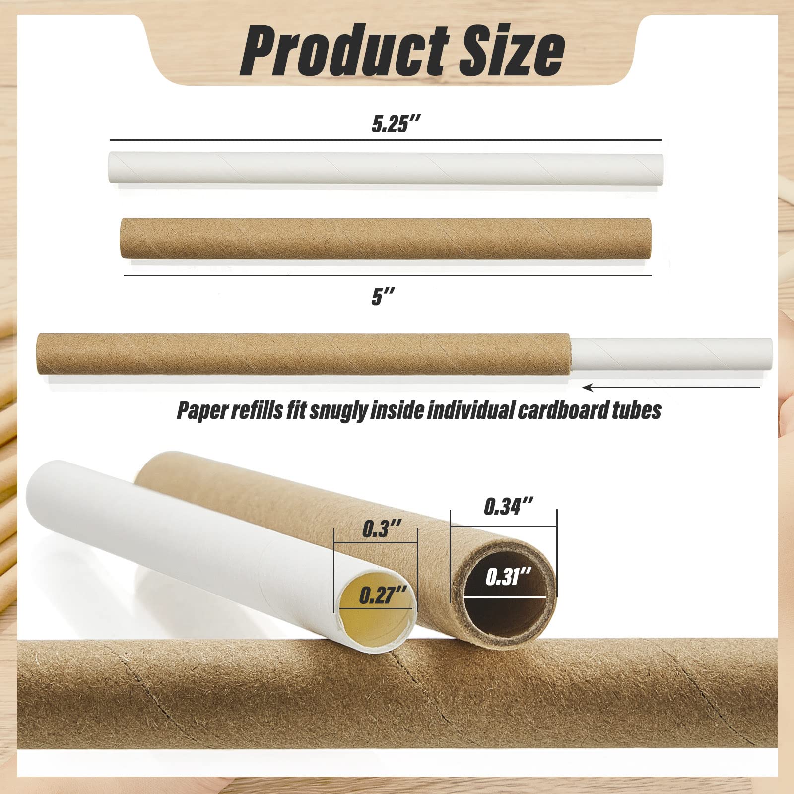 Henoyso 240 Pcs Mason Bee Tubes white color for clean nesting