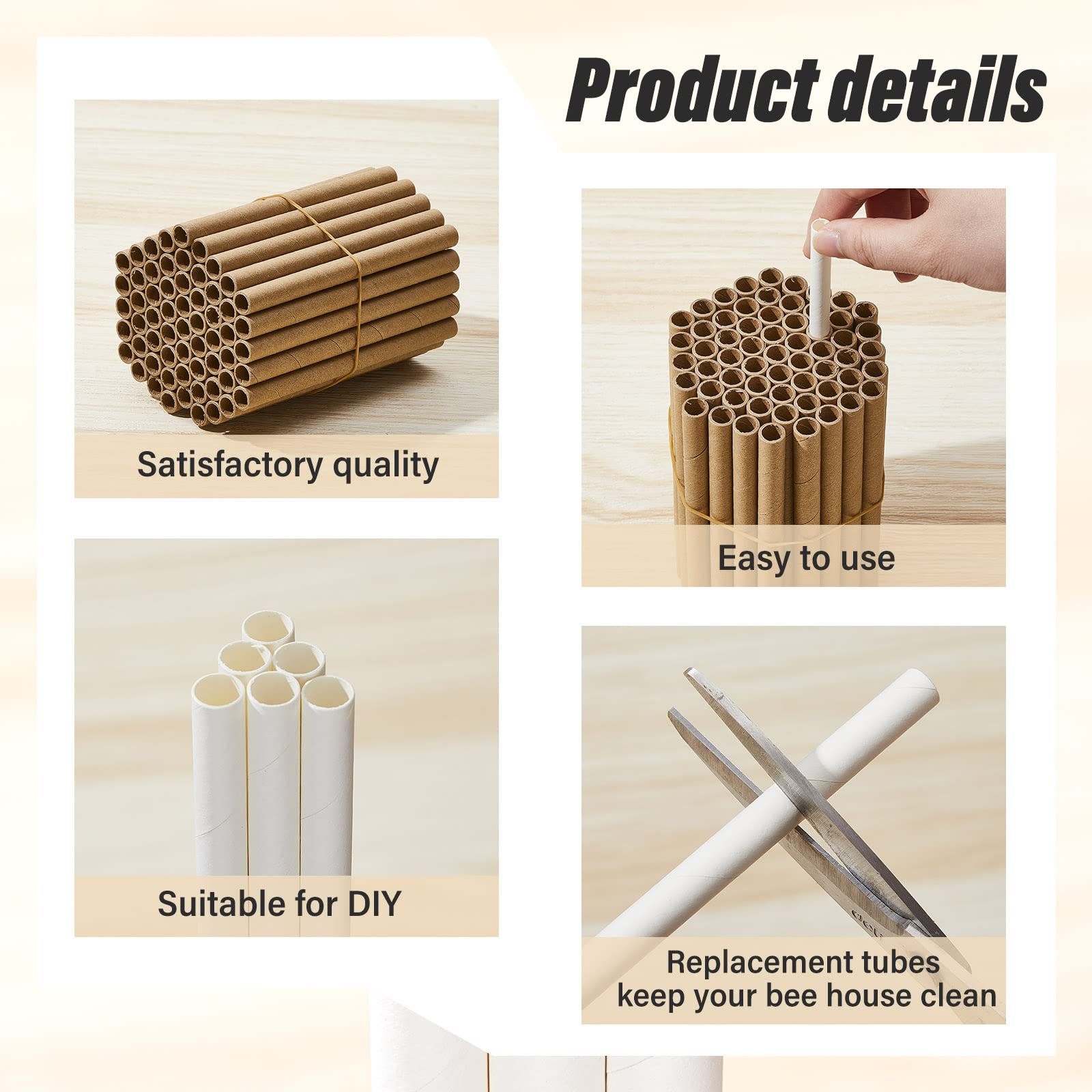 Henoyso removable design bee tubes for easy maintenance