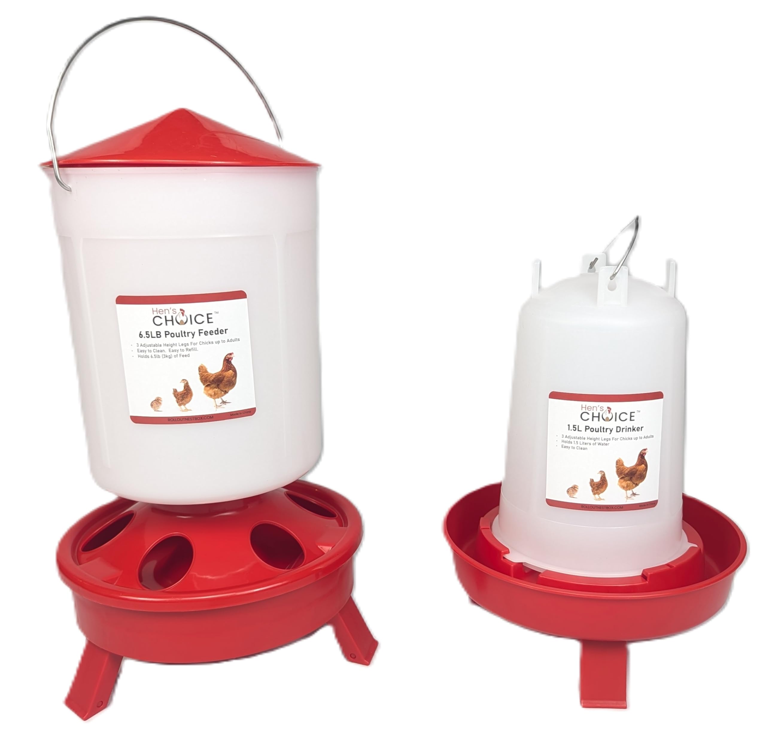 Hen's Choice feeder full capacity helps reduce refills for busy days.