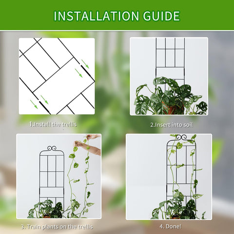 Hensal two-piece assembly trellis makes setup quick for new gardeners.