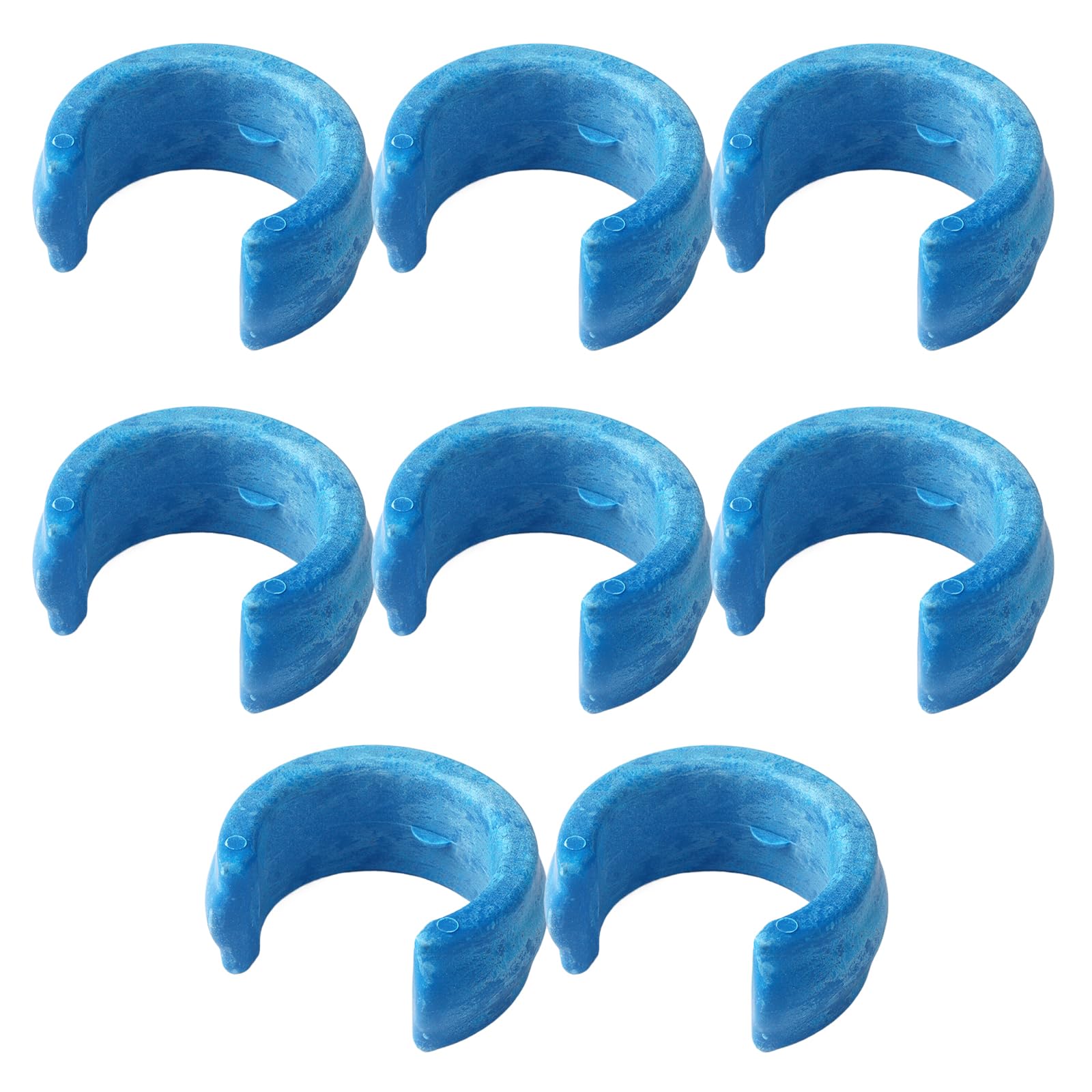 HenSinTc blue pool cleaner hose weight, 8-pack, helps sink hoses for thorough pool cleaning.