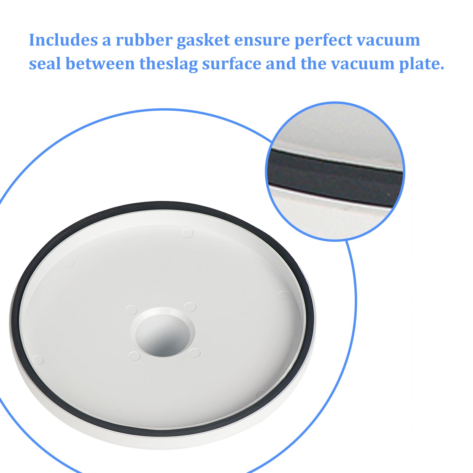 Rubber gasket seal on SP1106 for a tight vacuum connection