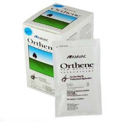 hephboard Orthene PCO Pellets packaging shows acephate-based pest control for resistant roaches