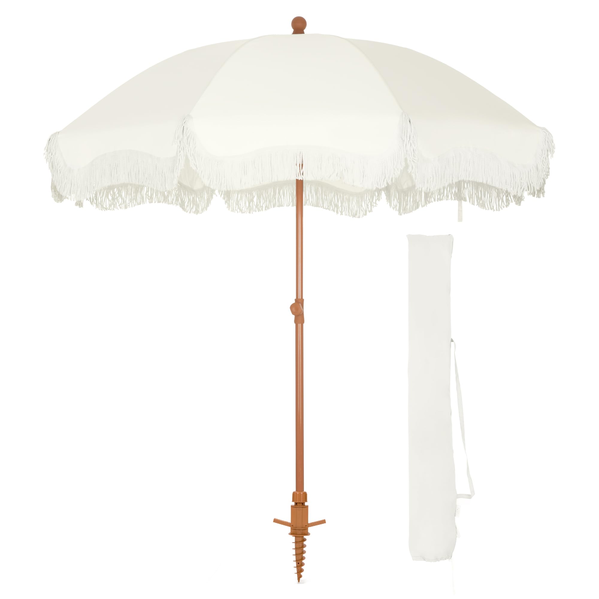 HERA'S PALACE 7ft beach umbrella provides wide shade for sunny days