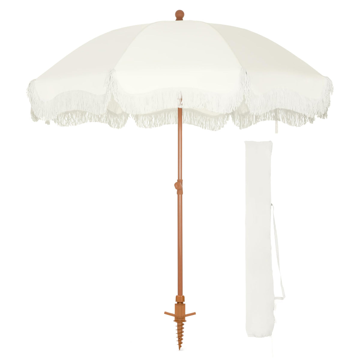 HERA'S PALACE 7ft beach umbrella provides wide shade for sunny days