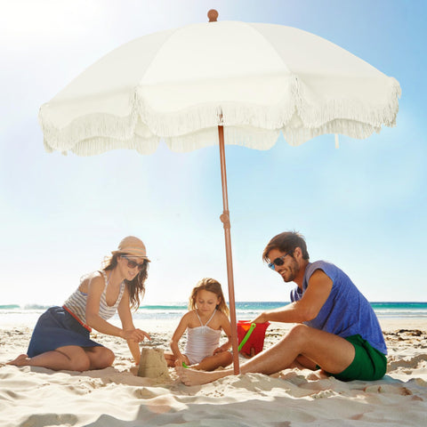 HERA'S PALACE sand anchor keeps the umbrella stable on the beach
