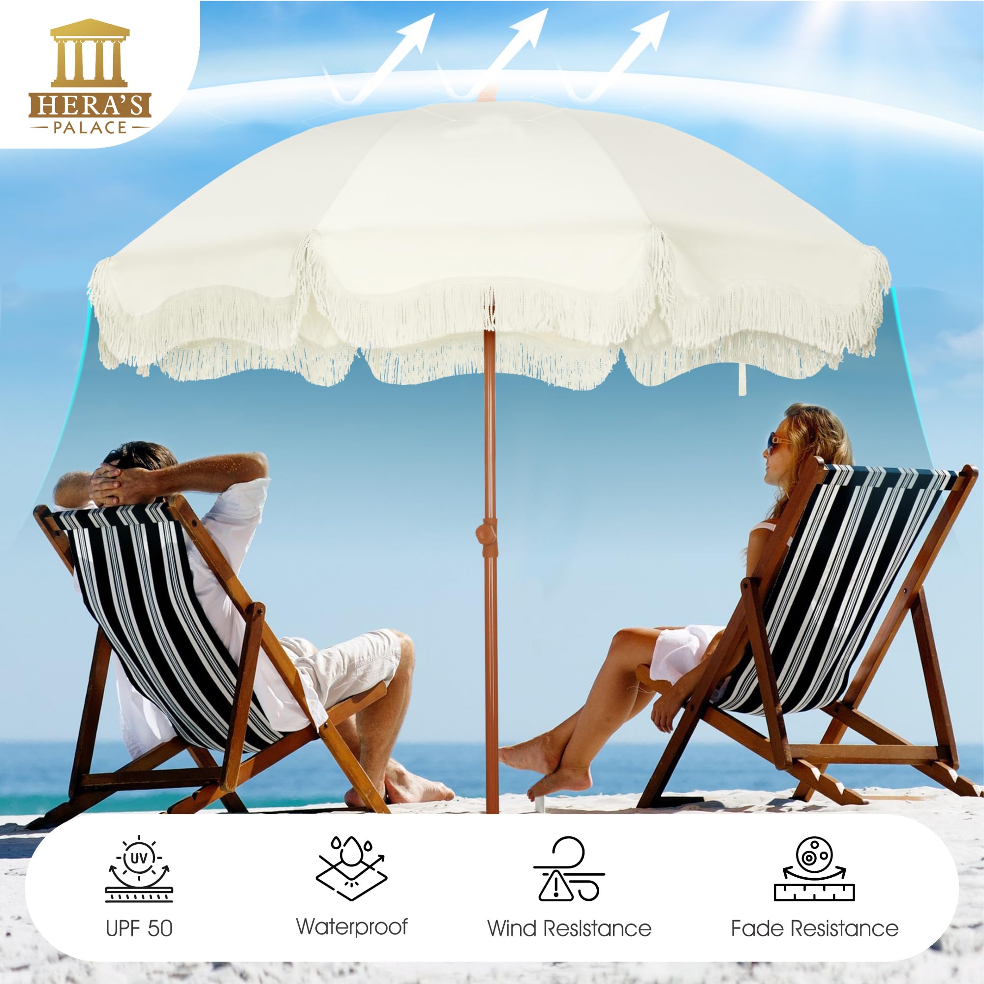 HERA'S PALACE UV50+ umbrella protects skin from sun exposure