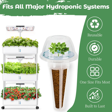 Herblink grow sponges, baskets, and domes support strong root development.