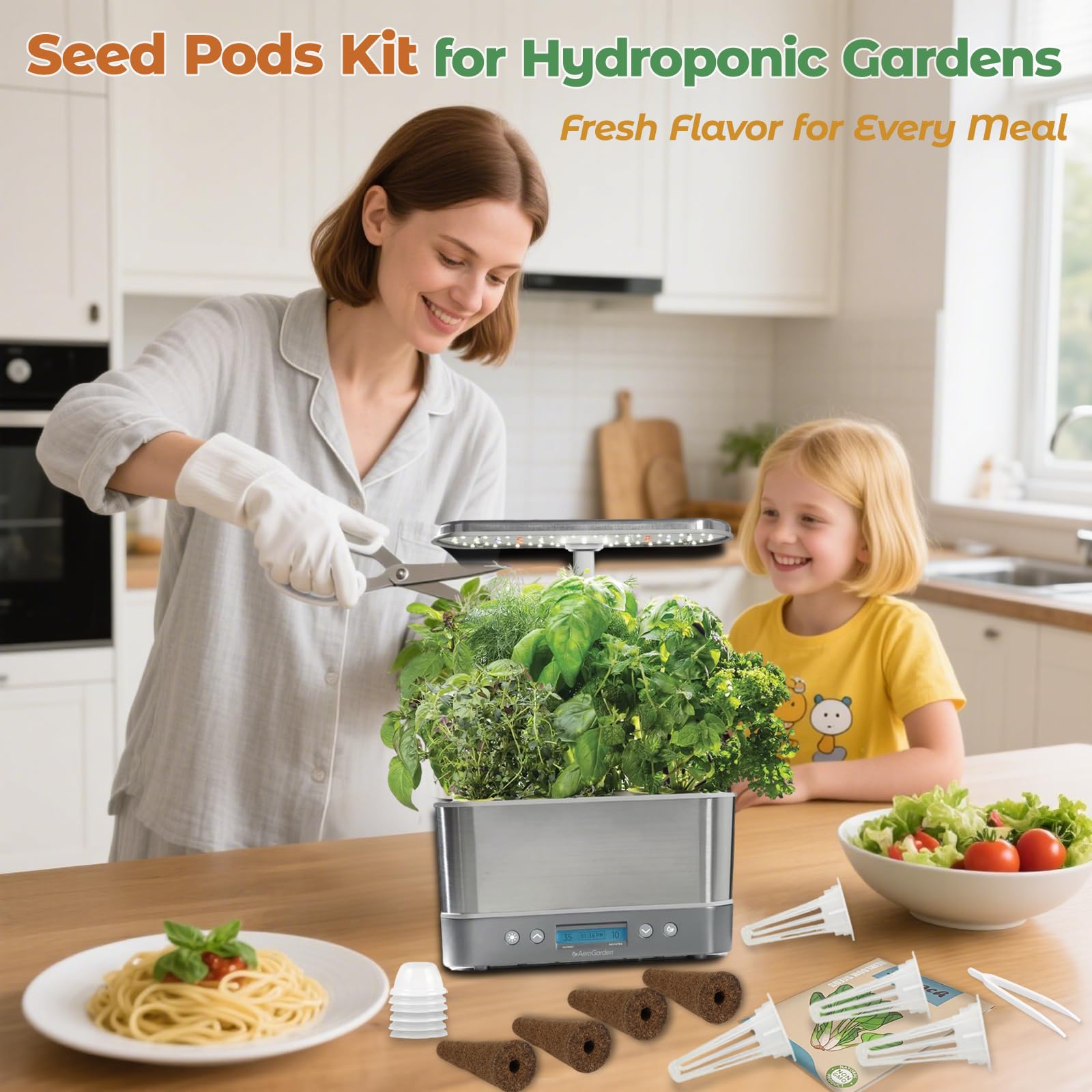 Herblink reusable BPA-free pods support sustainable indoor gardening.
