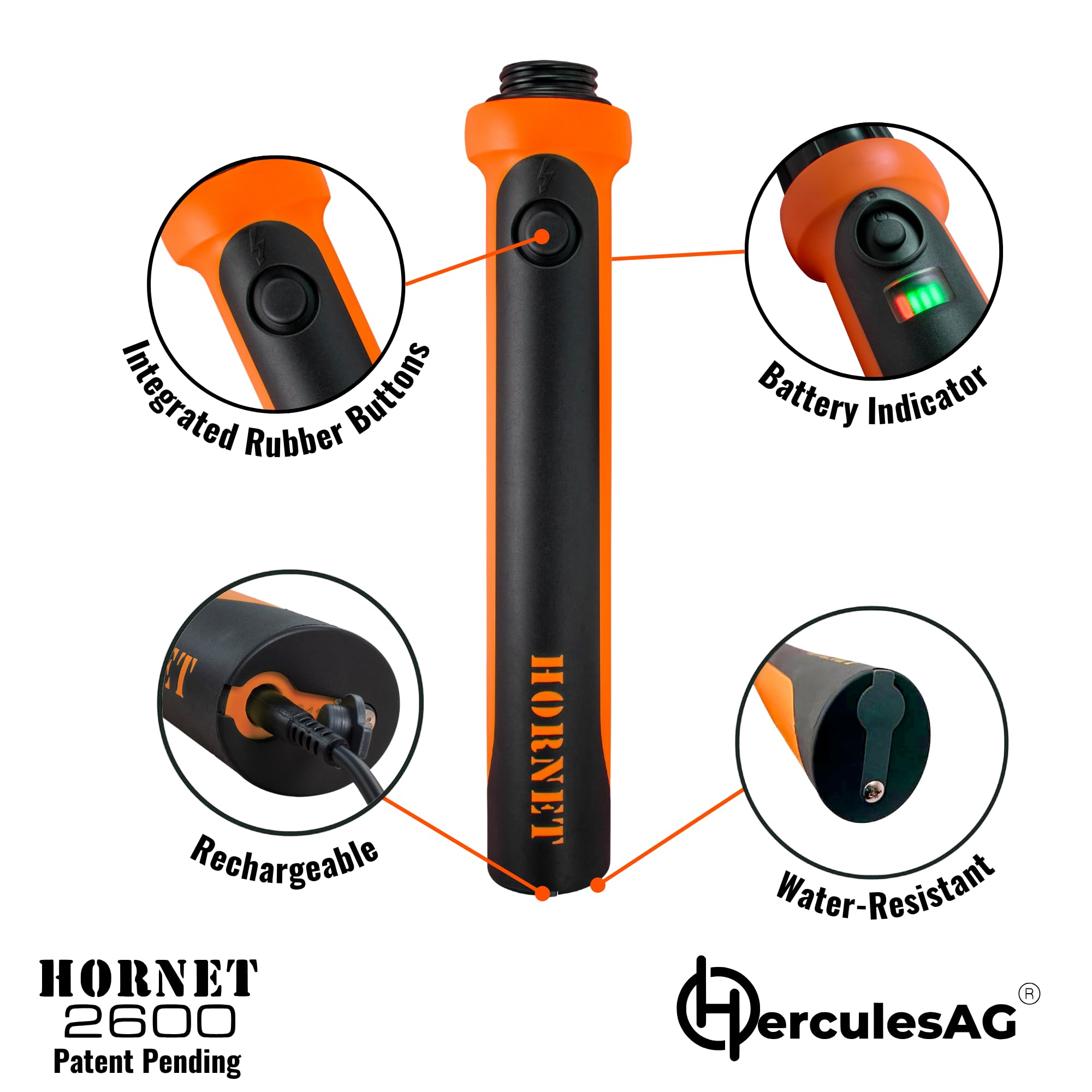 HerculesAG Hornet 2600 sealed handle demonstrates weather-ready durability for all conditions.