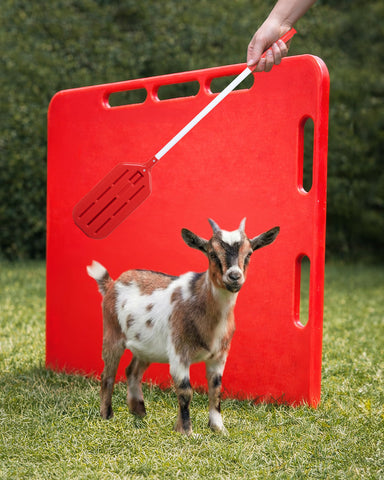 Herdmate pig sorting board panel enables safer guiding on farm and shows