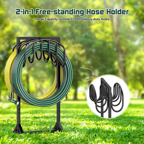 HeroicLion anti-rust coated hose stand withstands sun and rain.