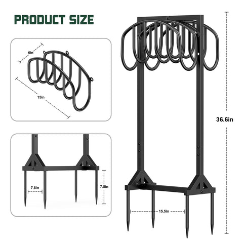 HeroicLion in-use setup helps keep hoses organized in the yard.