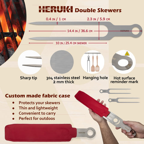 HERUKI big meat kebabs skewers ideal for kabobs and shawarma