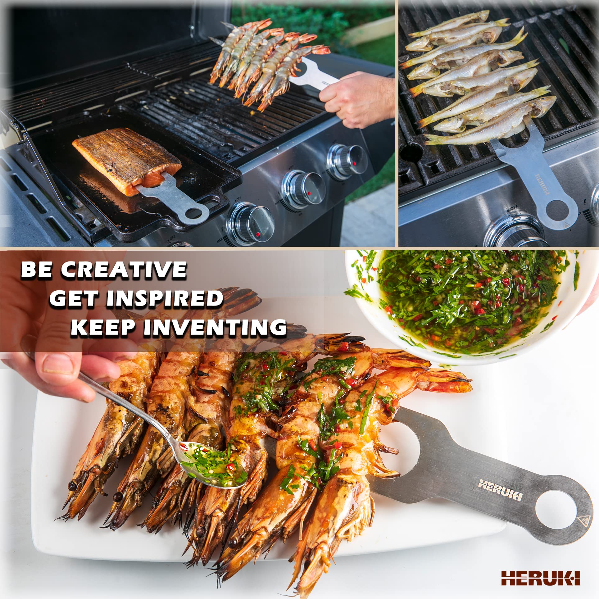 HERUKI dishwasher-safe skewers for quick cleanup after grilling