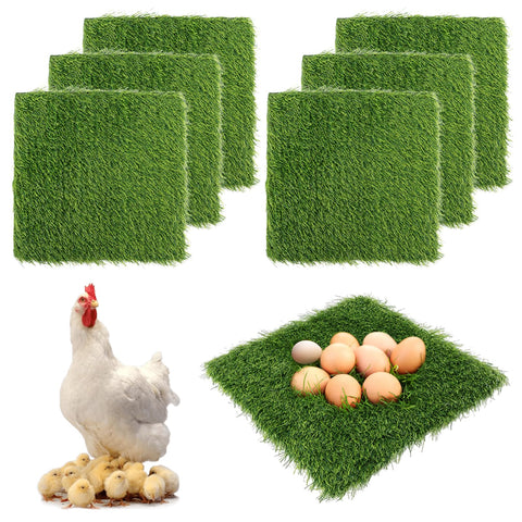 Herxsin nesting pad 12x12 green offers soft bedding for hens in a cozy nesting box.