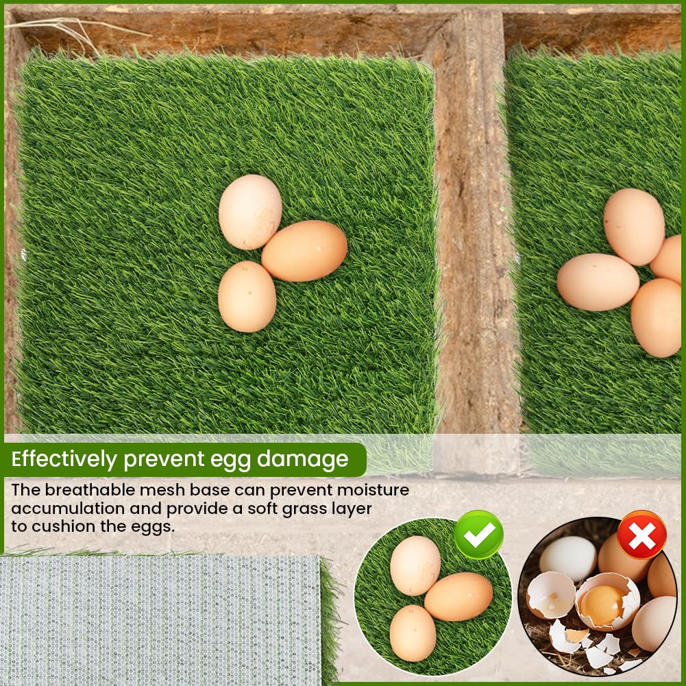 Reusable Herxsin nesting pads reduce waste in poultry housing.