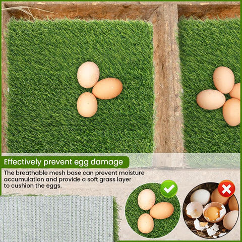 Reusable Herxsin nesting pads reduce waste in poultry housing.