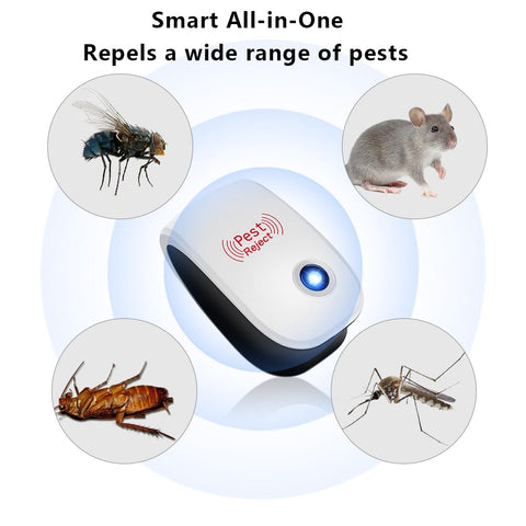 Hescaz Ultrasonic Pest Reject in a living room setup for pest deterrence.