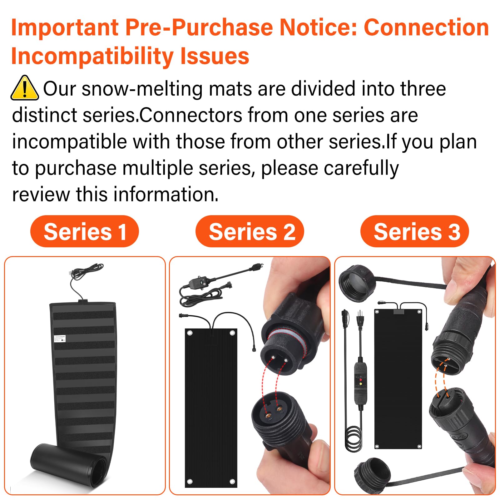 HETFOENT heated snow mats at porch entry melt snow quickly for dry steps