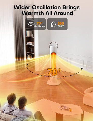 HETRAROOT portable heater with built-in handle for easy moving