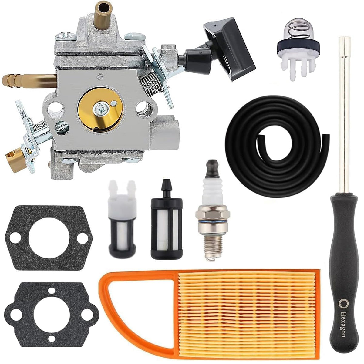 Hettluo BR600 carburetor front view for Stihl BR600 blower, reliable replacement option
