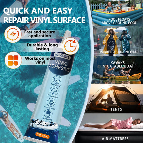 HEVAENS vinyl patch rectangles with glue deliver fast, durable repairs.