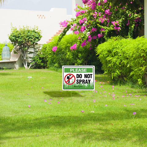 HEWJYDE Do Not Spray Sign UV protected inks keep colors vibrant.