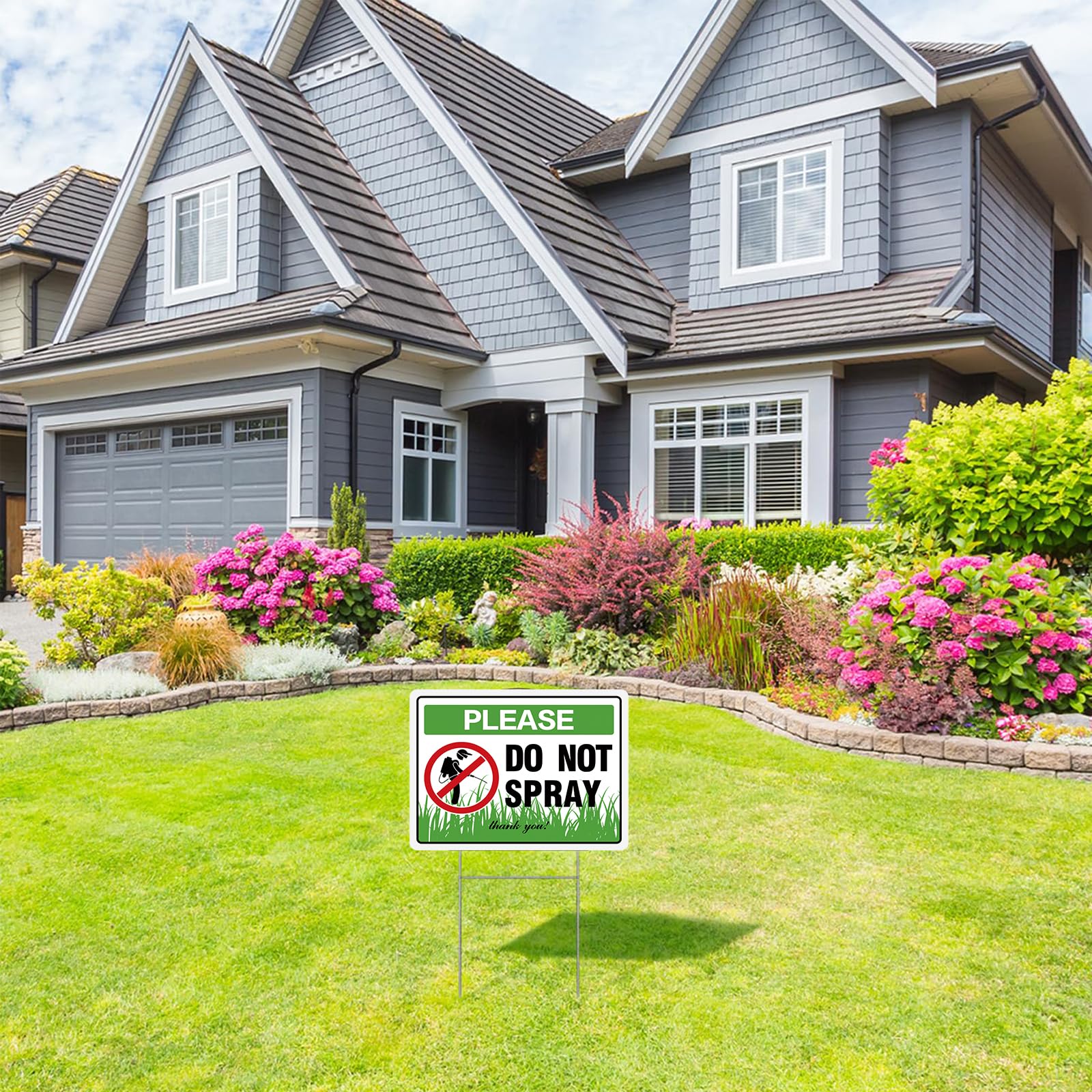 HEWJYDE Do Not Spray Sign weatherproof corrugated plastic resists sun and rain.