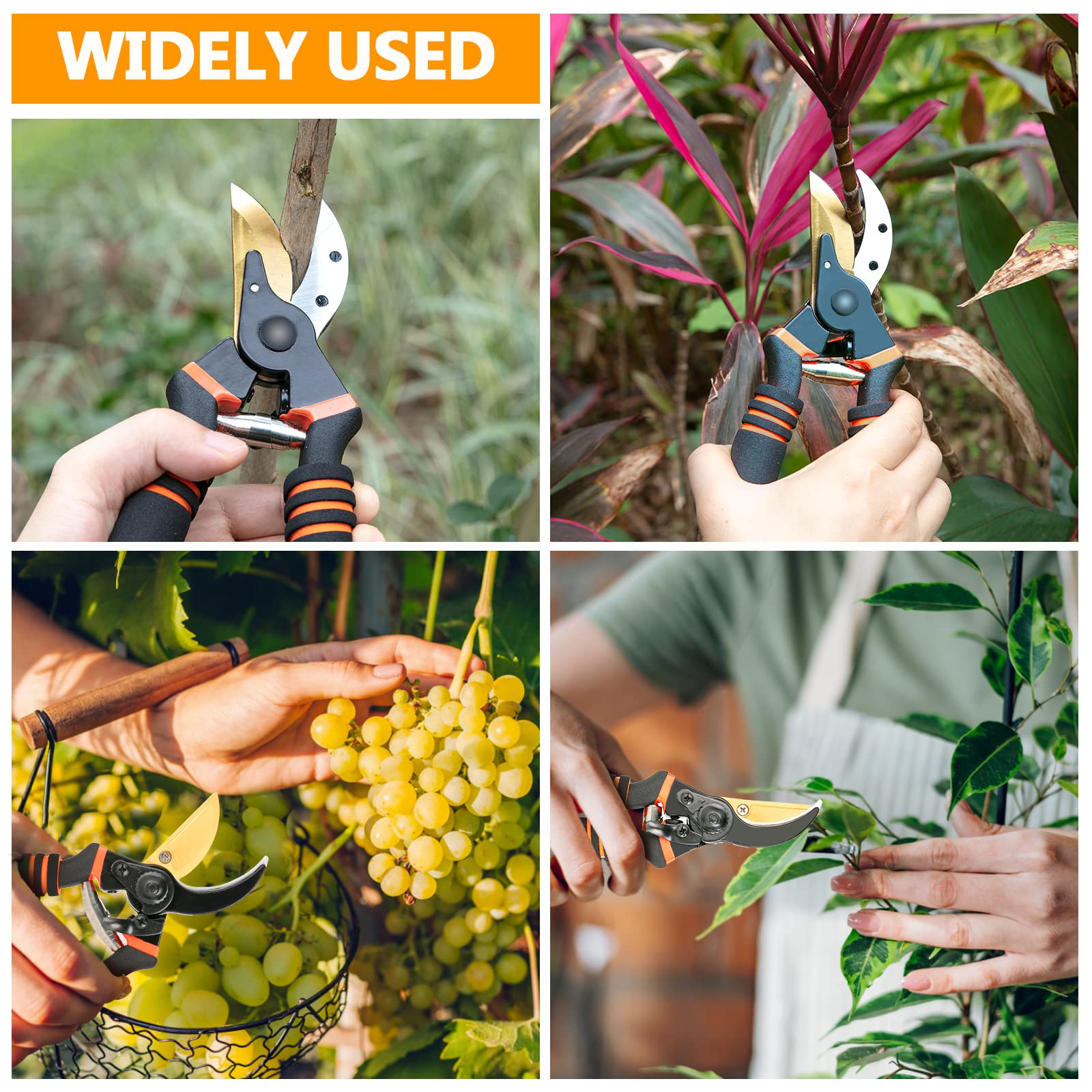 Hewog heavy duty garden shears ideal for thick branches and tough tasks.