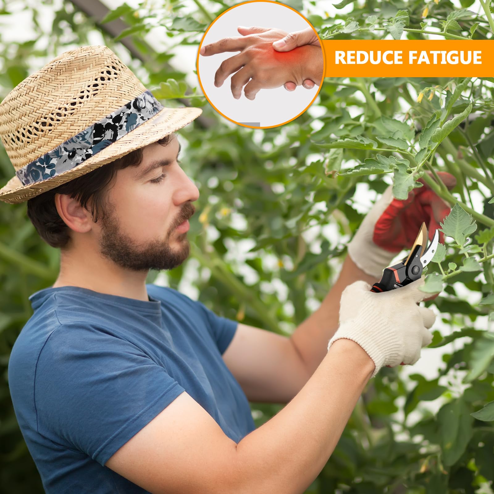 Hewog sap groove self-cleaning design reduces residue during pruning.