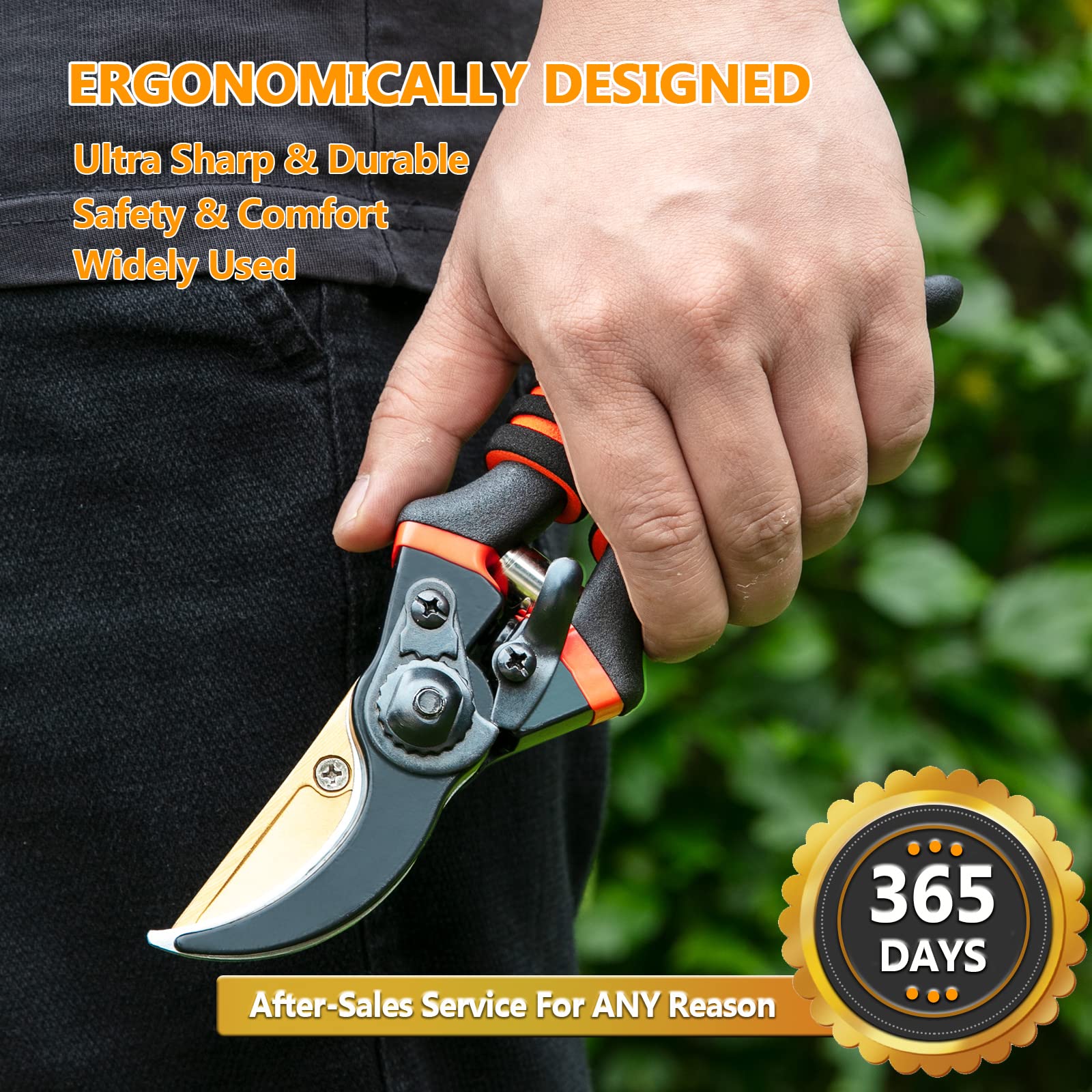 Hewog versatile garden pruner ready for a range of cutting jobs in the yard.