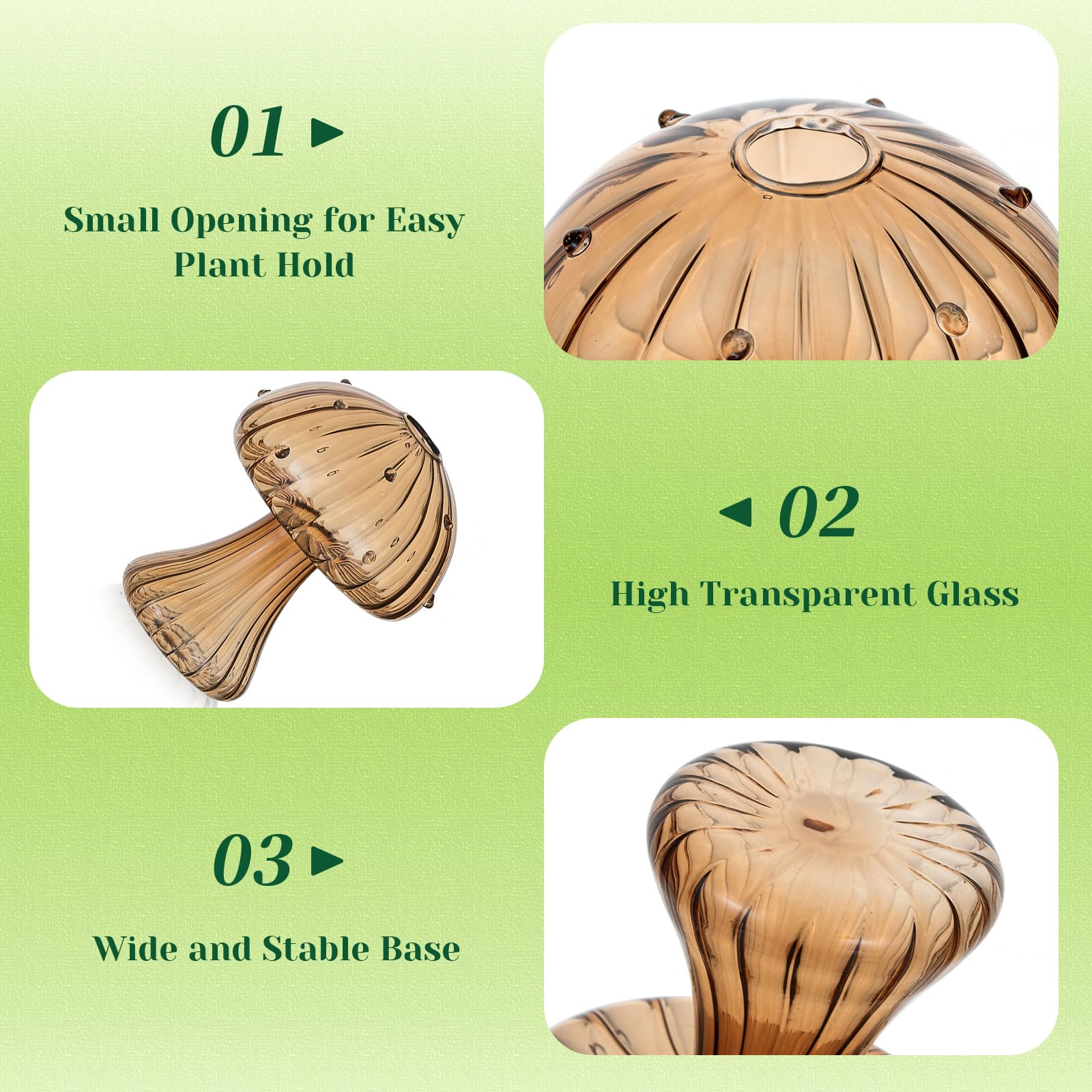 Hewory mushrooms add whimsy to decor and make thoughtful gifts