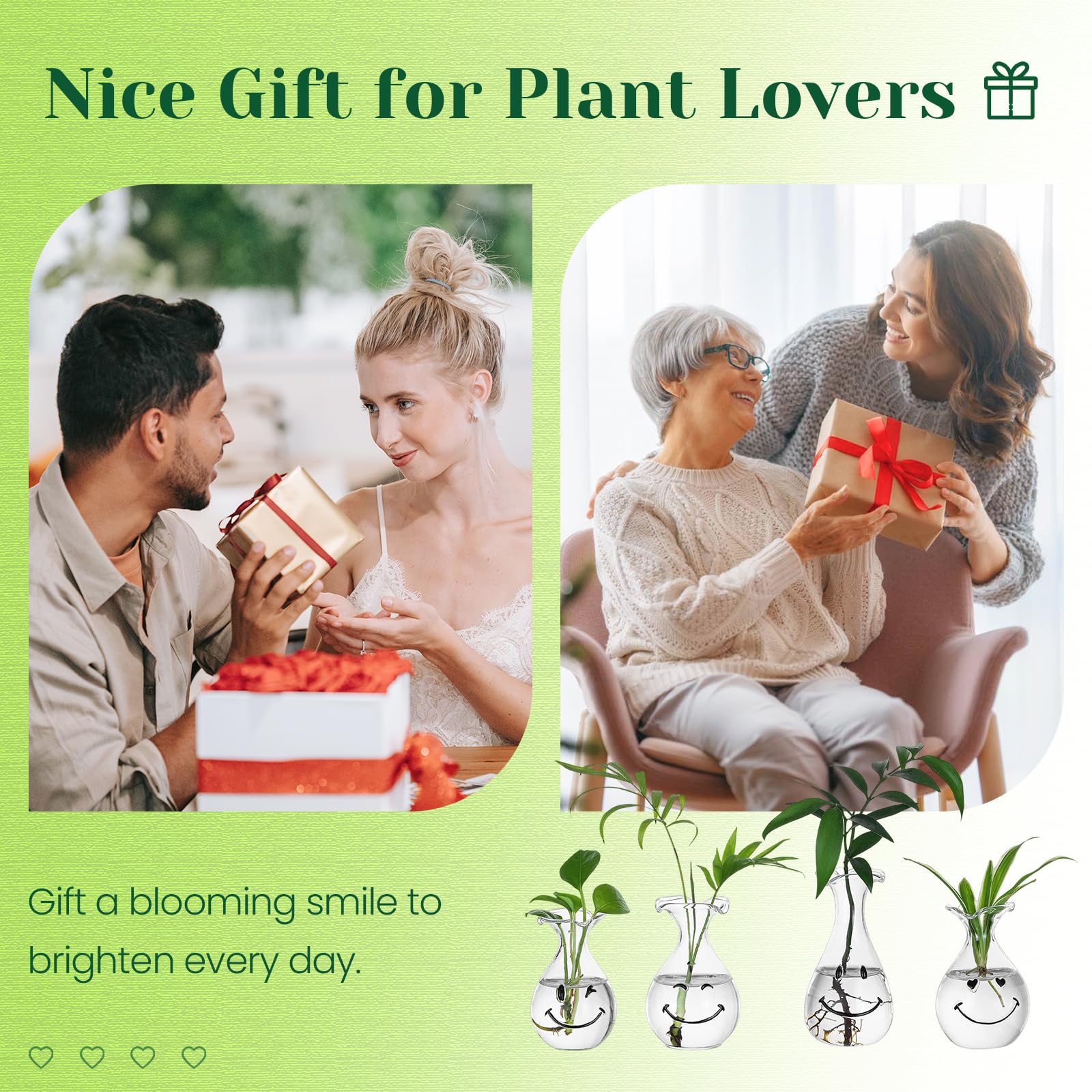 Hewory Smiley Face Planter gift-ready packaging, perfect for plant lovers and kids