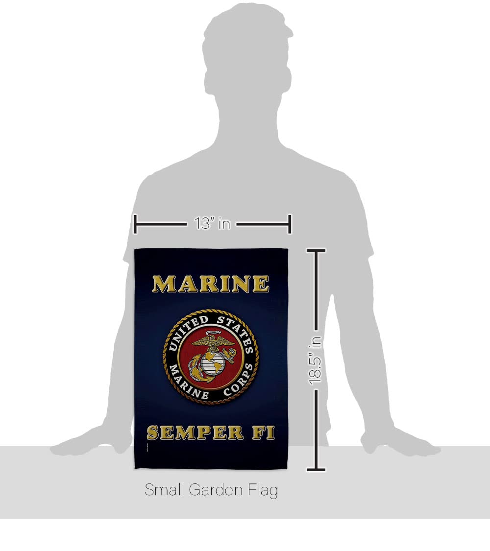 Hexagram USMC flag close-up shows durable stitching on two-sided print