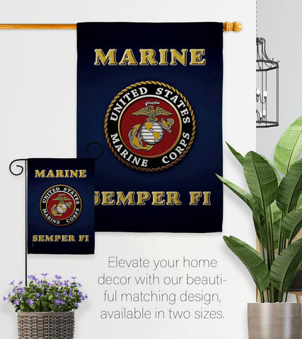 Hexagram USMC flag official licensed holographic label detail