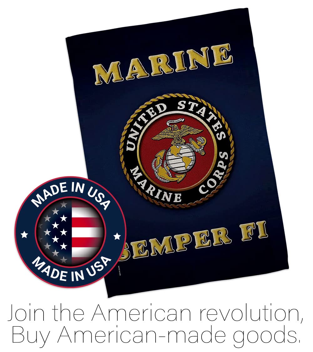 Hexagram USMC flag porch or window display adds curb appeal