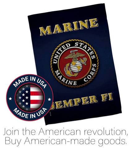 Hexagram USMC flag porch or window display adds curb appeal
