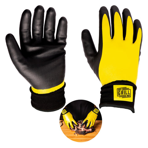Hey Grill Hey Pitmaster Gloves offer heat protection up to 500°F for grilling.