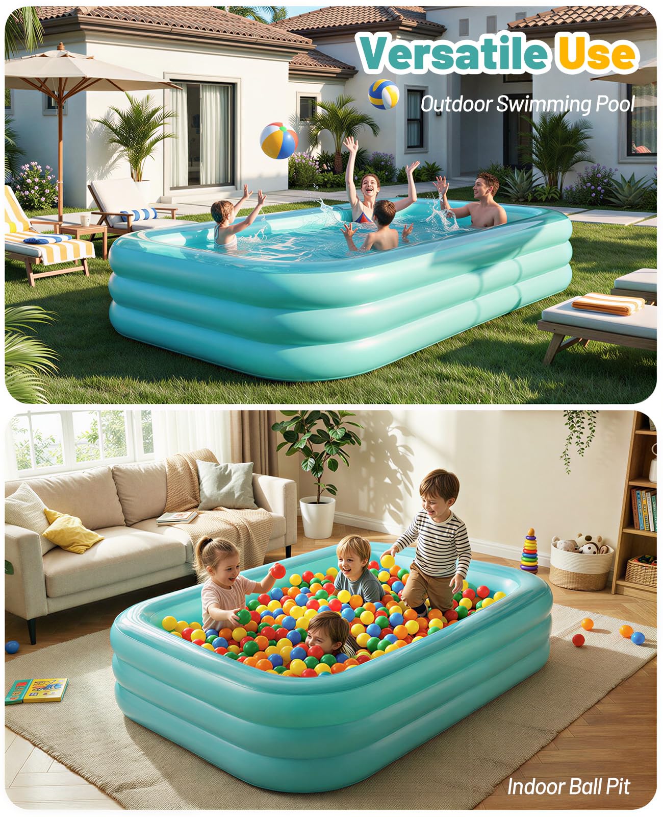 HeySplash backyard pool ideal for summer gatherings and splash parties.