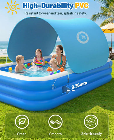 HeySplash spacious backyard pool ideal for splash parties with friends and kids.