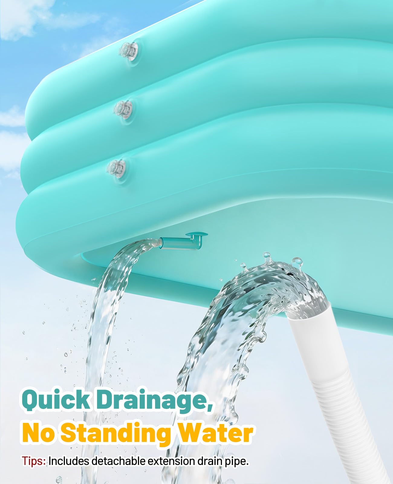 HeySplash windproof canopy ropes keep the shade secure on breezy days.